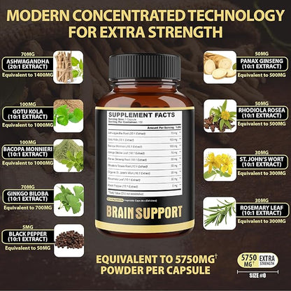 9in1 Brain Support Supplement 5750 Mg 150 Capsules 5 Months