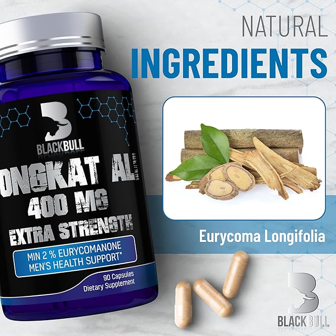 Tongkat Ali Extract 400 Mg- Eurycoma 90 Capsules, 45 Days