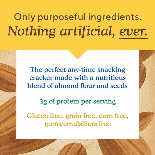 Simple Mills Almond Flour Crackers, Farmhouse 4.9 Ounce 3)
