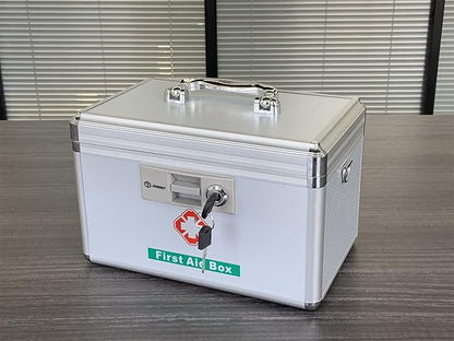 Jssmst Locking Medicine Box 11.4 x 8.1 x7.4 x7.4 Inches, New(MC14020)
