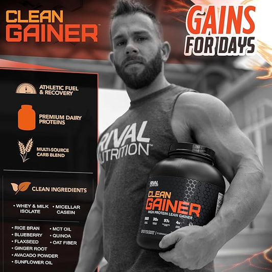 Rivalus Clean Gainer - Chocolate Fudge, 5lbs