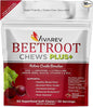 Beetroot Nitric Oxide Supplement - 1000mg Beet Powder with L Arginine, L Citrulline, Grape Seed Extract, Niacin, Vitamin C & B12 - Beet Chews - Pack of 60