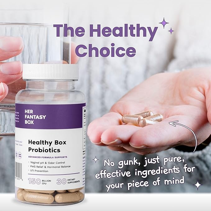 Healthy Box Probiotics Vaginal Care Advanced Formula for PMS Relief, Hormonal Balance, and UTI Prevention