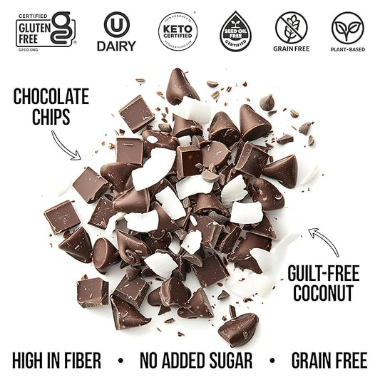 TGB Chocolate Chip Granola Cereal, Keto Friendly Snack, No Added Sugar, Gluten Free, High Fiber, 8oz Resealable Bag (Pack of 1)