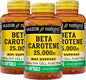 MASON NATURAL Vitamin A Beta Carotene 25,000 IU - Supports Healthy Vision, Cell Function & Immune Function, 100 Softgels (Pack of 3)