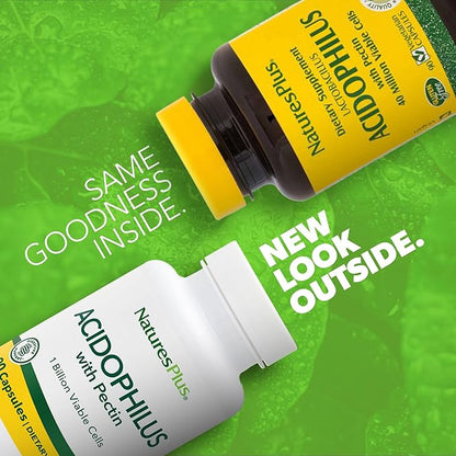 Natures Plus Acidophilus with Pectin 90 Capsules 1 Billion 90 Servings