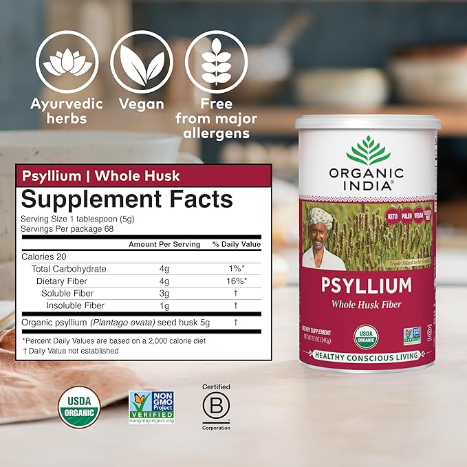 Organic India Psyllium Herbal Powder 12 Ounce 6)