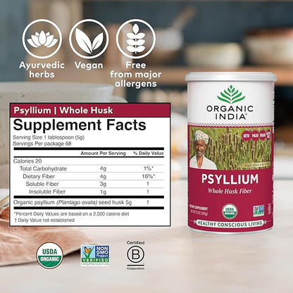 Organic India Psyllium Herbal Powder 12 Ounce 3)