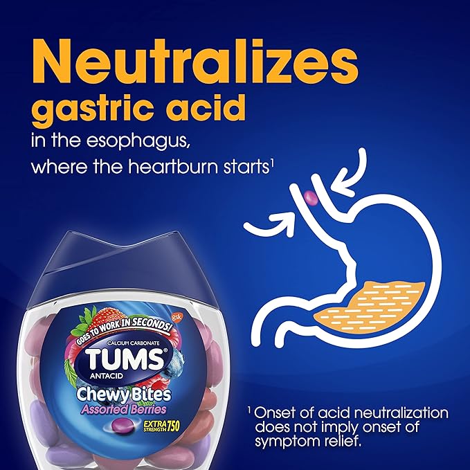 TUMS Chewy Bites Antacid Tablets 32 Count