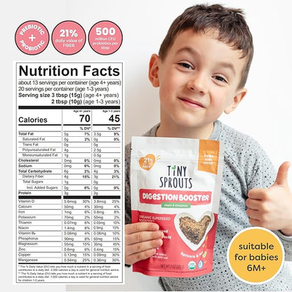 Organic Milled Chia & Flax Seed 6M+ Babies 7oz x 1 Pack)