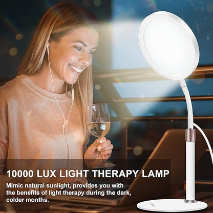 Light Therapy Lamp, UV-Free 10000 Lux 3 Color