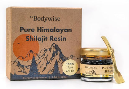 Be Bodywise Pure Himalayan Shilajit Resin 600 mg 75%+ Fulvic 85+ Trace 100% Authentic 30 gm.