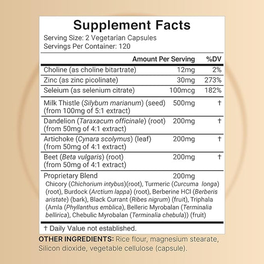 NatureBell Liver Cleanse Detox & Repair, 240 Veggie Capsules | Milk Thistle, Dandelion Root, Artichoke, Turmeric, Black Currant Oil & More in 15-in-1 Formula | Herbal Liver Support Supplement