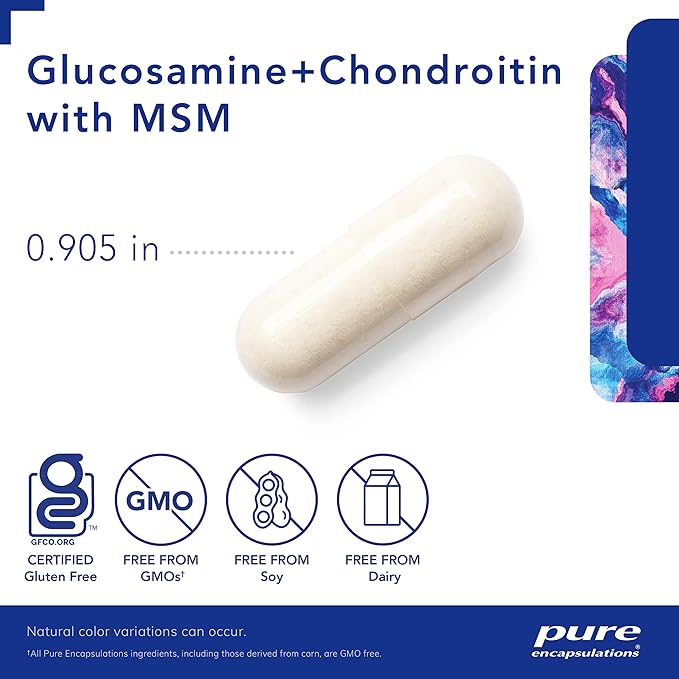 Pure Encapsulations Glucosamine Chondroitin with MSM 60 Capsules