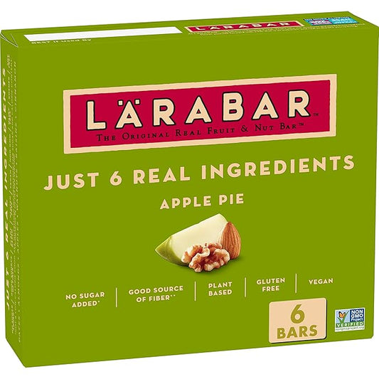 Larabar Apple Pie, Gluten Free Vegan Fruit & Nut Bars, 1.6 oz bars, 6 ct