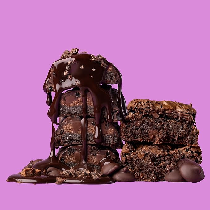 FITCRUNCH Snack Size Protein Bars, 6-Layer Baked Bar, 4g of Sugar, Gluten Free & Soft Cake Core (9 Bars, Chocolate Brownie)