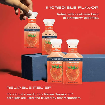 Transcend Foods Strawberry Gel (1.1 oz, 24) Energy