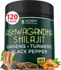 Ashwagandha Shilajit for Extra Strength and 16100mg with 120 Vegan