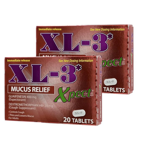 Xpect Mucus Relief, Thins and Loosens 2-Pack of 20 Tablets