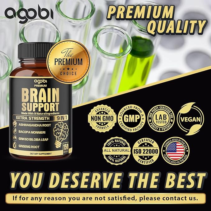 9in1 Brain Support Supplement 5750 Mg 150 Capsules 5 Months