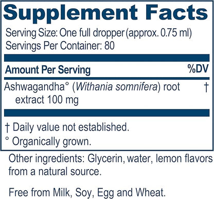 Ayush Herbs Ashwagandha Drops, Cognitive, Adrenal, 2 Ounces