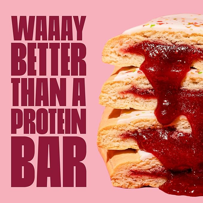 Legendary Foods 22g Protein Pastry+ Premium Low Carb Meal Replacement Bar - Low Glycemic, Gluten Free Protien Snacks - Healthy Keto Snack Box, 8x Zero Sugar Energy Bars - Bariatric Diabetic Friendly