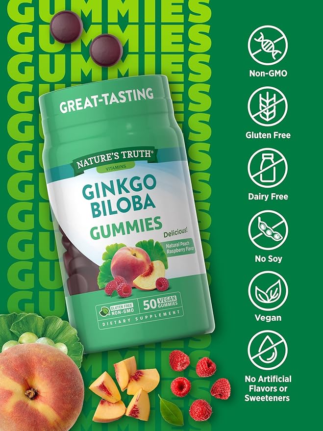 Nature's Truth Ginkgo Biloba Gummies 50 Count