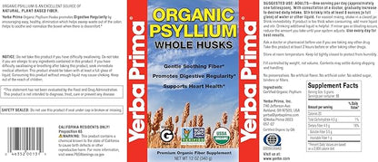 Yerba Prima Organic Psyllium Whole Husks, 12 Ounce 2) -