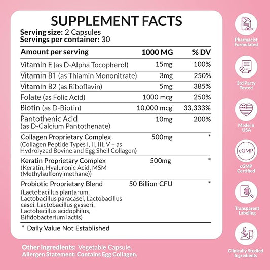 Hair, Skin, and Nails Vitamins 60 capsules
