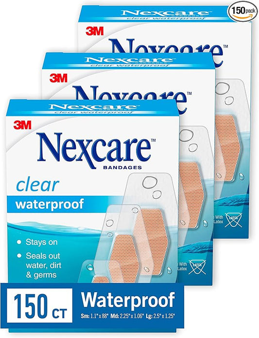 Nexcare Waterproof Bandages, Stays on in 12 Hours, 50 Pack