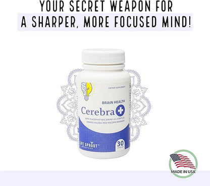 Cerebra+ Brain Health Formula with L-Glutamine 30 Capsules