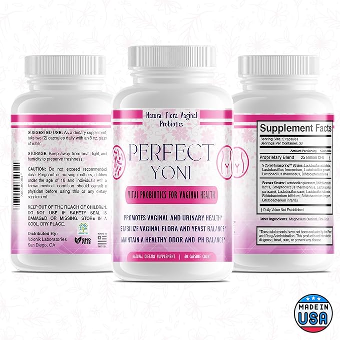 Perfect Yoni Female Vaginal Probiotics 60 Capsules