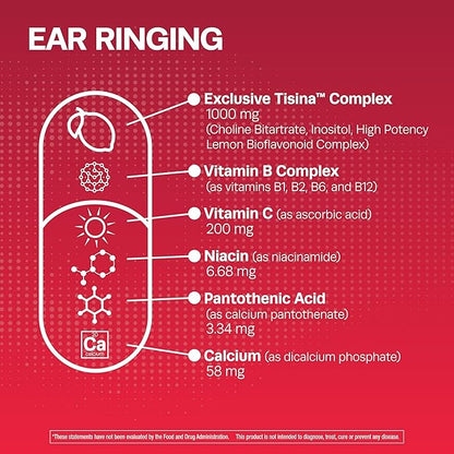 Lipo-Flavonoid Plus Tinnitus Relief – Doctor-Recommended Ear Health Supplement with Bioflavonoids & Vitamin C for Ringing Ears – OTC Support for Tinnitus & Meniere’s Disease, (150 Count)
