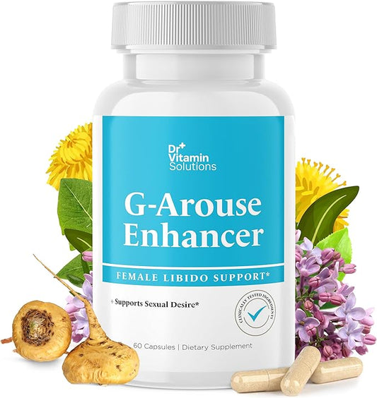 Dr Vitamin G-Arouse Enhancer for Female | Libido Booster for Women | Fast Acting Formula w/Horny Goat Weed, Maca Root, Tongkat Ali & Tribulus | Female Libido Booster to Increase Energy, 60 Capsules