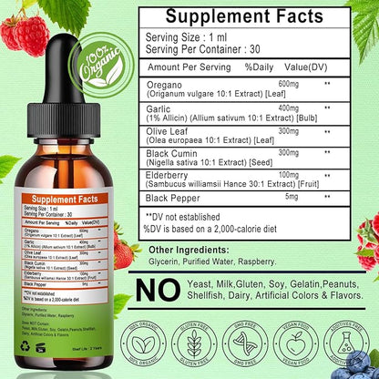 Organics Oregano Oil Liquid Drops,Oil Of 6000mg with