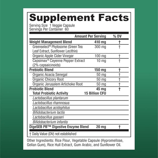 Physician's CHOICE Probiotics for Weight Management 6 Probiotic 60 ct