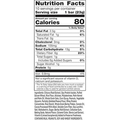 Fiber One 80 Calorie Chewy Bars, Chocolate Peanut Butter, Snack Bars Value Pack, 10 Ct, 8.2 oz