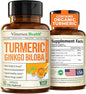 Turmeric Curcumin & Ginkgo Biloba Supplements 60 Capsules