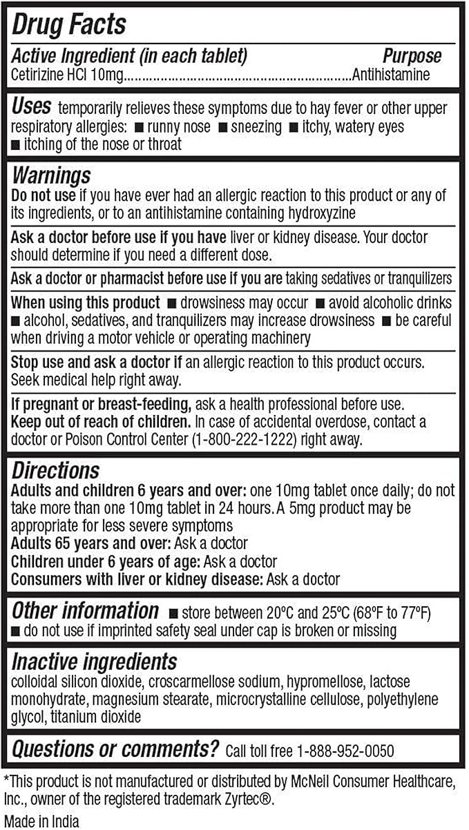 HealthA2Z® Allergy Relief 10mg | (60 Count 1))