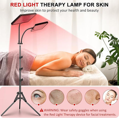 Red Light Therapy Lamp, Infrared Light 660nm Red 850nm Near