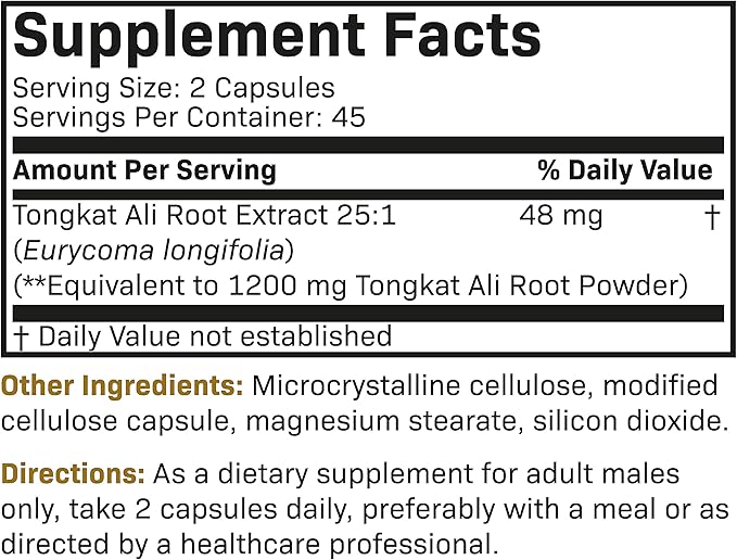Futurebiotics Longjack Tongkat Ali Extra Strength 90 Vegetarian