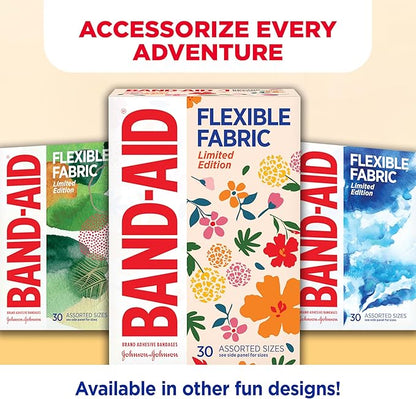 Band-Aid Brand Flexible Fabric Adhesive Bandages, 30 ct