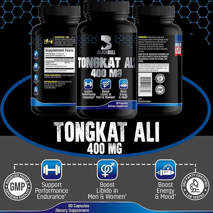 Tongkat Ali Extract 400 Mg- Eurycoma 90 Capsules, 45 Days