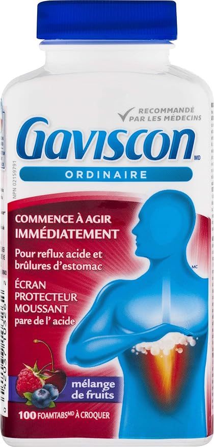 Gaviscon Regular Strength Fruit Antacid 100