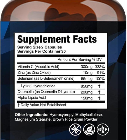 | Daily Cold Sore Supplement Including 60 Count