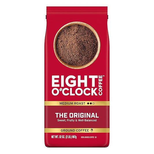 Eight O'Clock Coffee The Original, 32 Ounce (Pack of 1) Medium Roast Ground Coffee 100% Arabica, Sweet, Fruity, Well Balanced