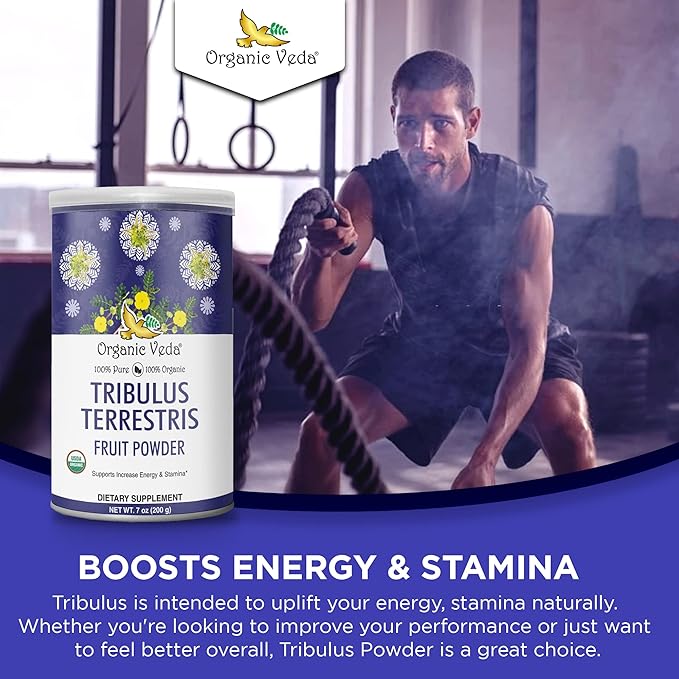 Organic Veda Tribulus Terrestris Powder 100% Pure 7oz