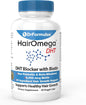 DrFormulas DHT Blocker for Men and Women | HairOmega Advanced Hair Growth Supplements with Biotin 5000 mcg | Hair Loss Vitamins Pills, 45 Day Supply