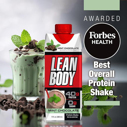 Labrada Lean Body Ready-to-Drink Mint Chocolate 40g Protein, 0 Sugar, 22 Vitamins 12) LABRADA