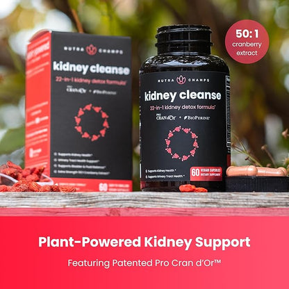 Kidney Cleanse Detox & Repair 22-In-1 Kidney 50:1 Cranberry